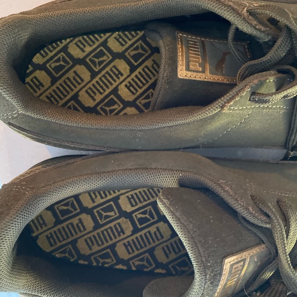 Puma suede green and gold size 12 - Picture 3 of 4